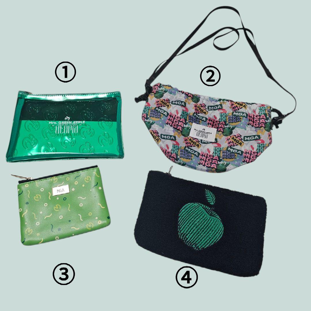 【美品】ミセスグリーンアップル ショルダーバッグ、ポーチ 3点セット Mrs Green Apple ショルダーバッグ セット｜Yahoo!フリマ（旧PayPay