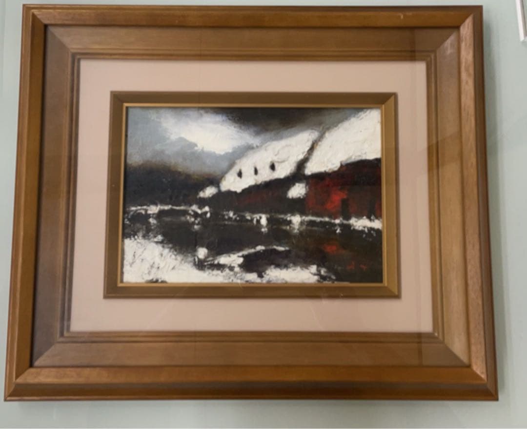 友成晴雄　油彩画　画歴付き 友成晴雄「ヴェニス」油絵・F4号 絵画買取・販売の小竹美術