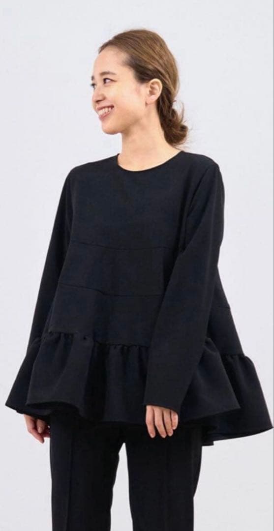 yori ティアードギャザーブラウス　38