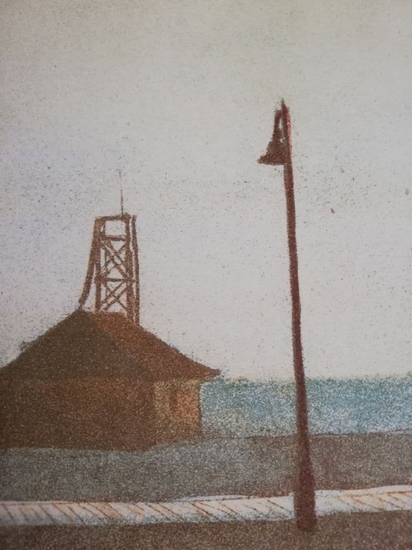 アート677 「浜辺(サンフランシスコ)」 チェコのリトグラフ(石版画