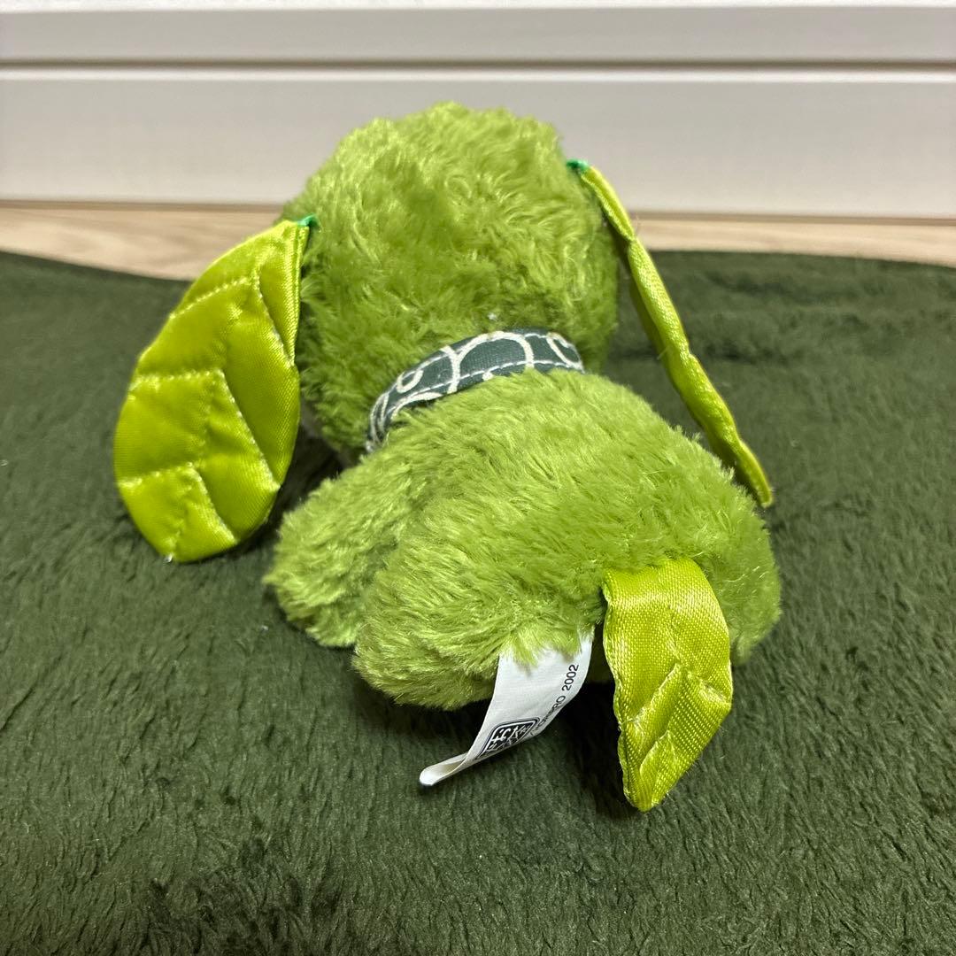 お値下げ お茶犬 ぬいぐるみ マスコット 緑 犬 平成レトロ - メルカリ