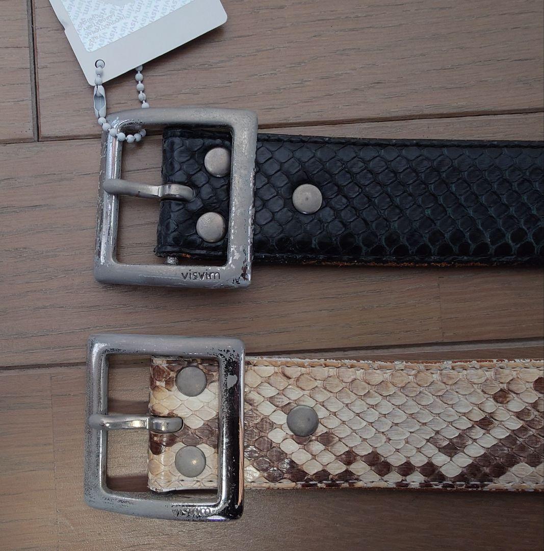 visvim パイソン ベルト 2本セットBELT 42MM W32 VISVIM - visvim / ビズビム | python belt / パイソン レザー ベルト