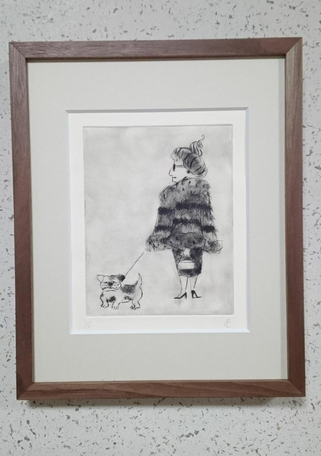 オシャレです 作家もの 版画 新品・未使用