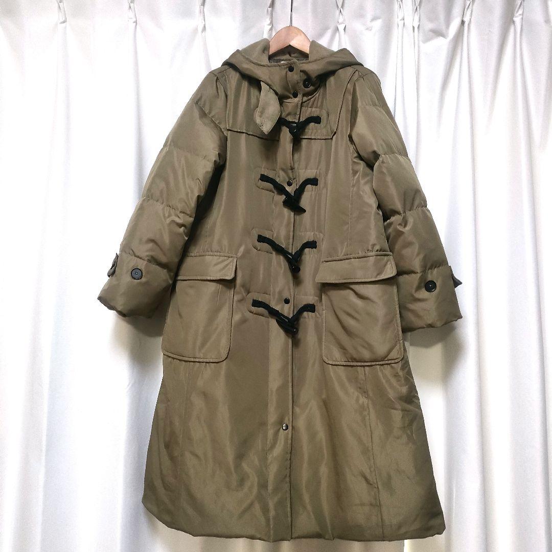 美品】リブインコンフォート くぼっち 撥水ロングダッフルダウンコート
