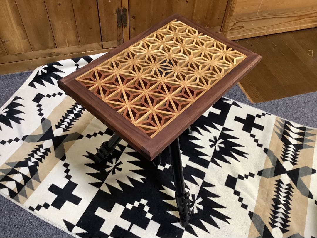 IGT天板　1ユニット　三脚用テーブル　組子細工ヘキサゴン133