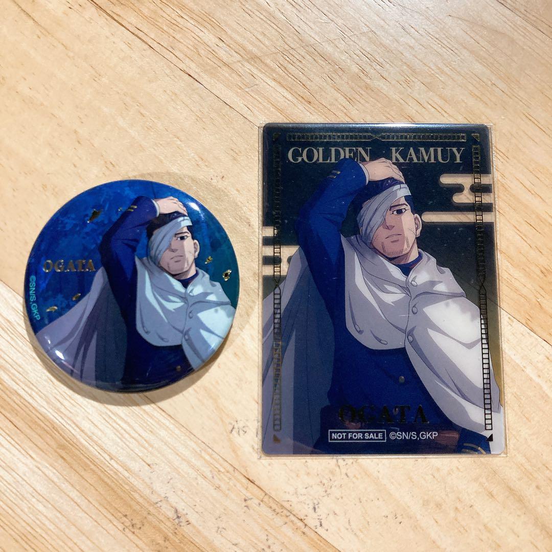 1 【ゴールデンカムイ】尾形百之助 夜雨 缶バッジ＆特典クリアカード