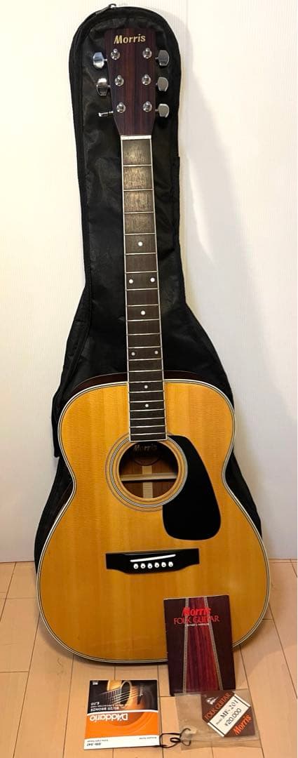 Morris モリースMF201Nアコースティックギター硬質ケース付き
