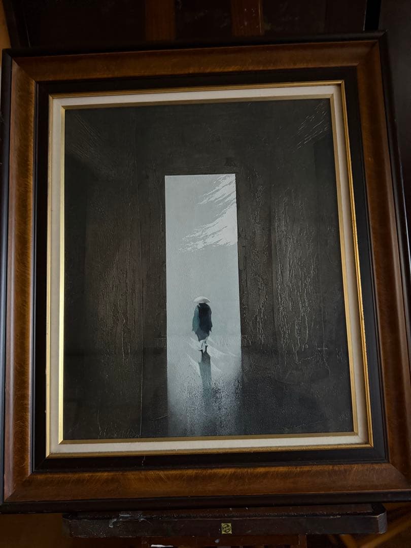 斉藤次郎「夜明け」：油彩、未知への旅立ちを彷彿させるロマンある名作