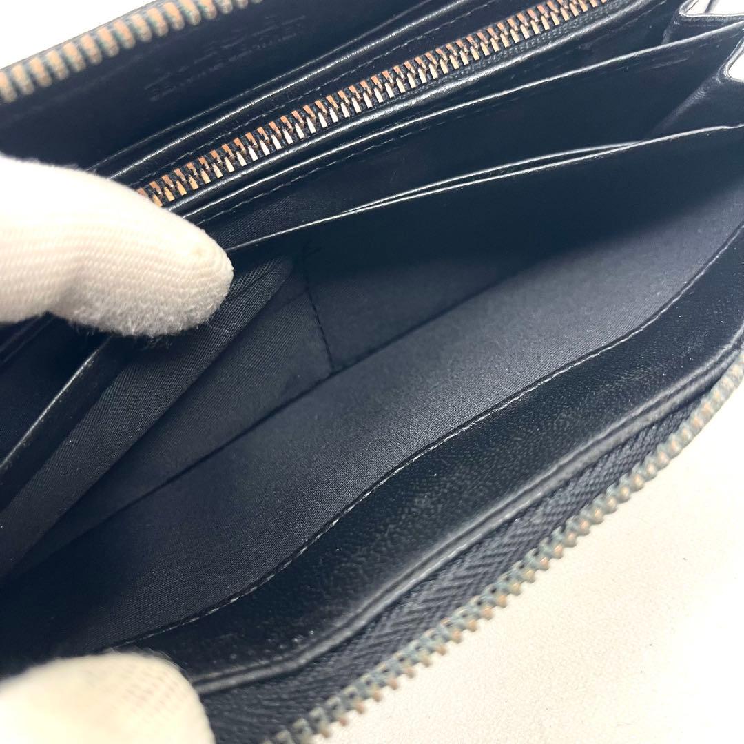 ディーゼル 長財布 ラウンドファスナー リザード 皮 ロゴプレート