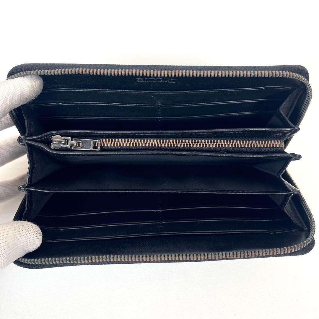 ディーゼル 長財布 ラウンドファスナー リザード 皮 ロゴプレート