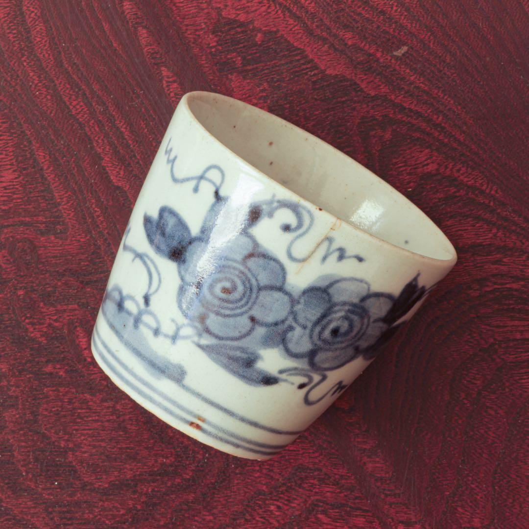 伊万里 古伊万里 花 蕎麦猪口 江戸 中期 べた底 金継ぎ 材料 - メルカリ
