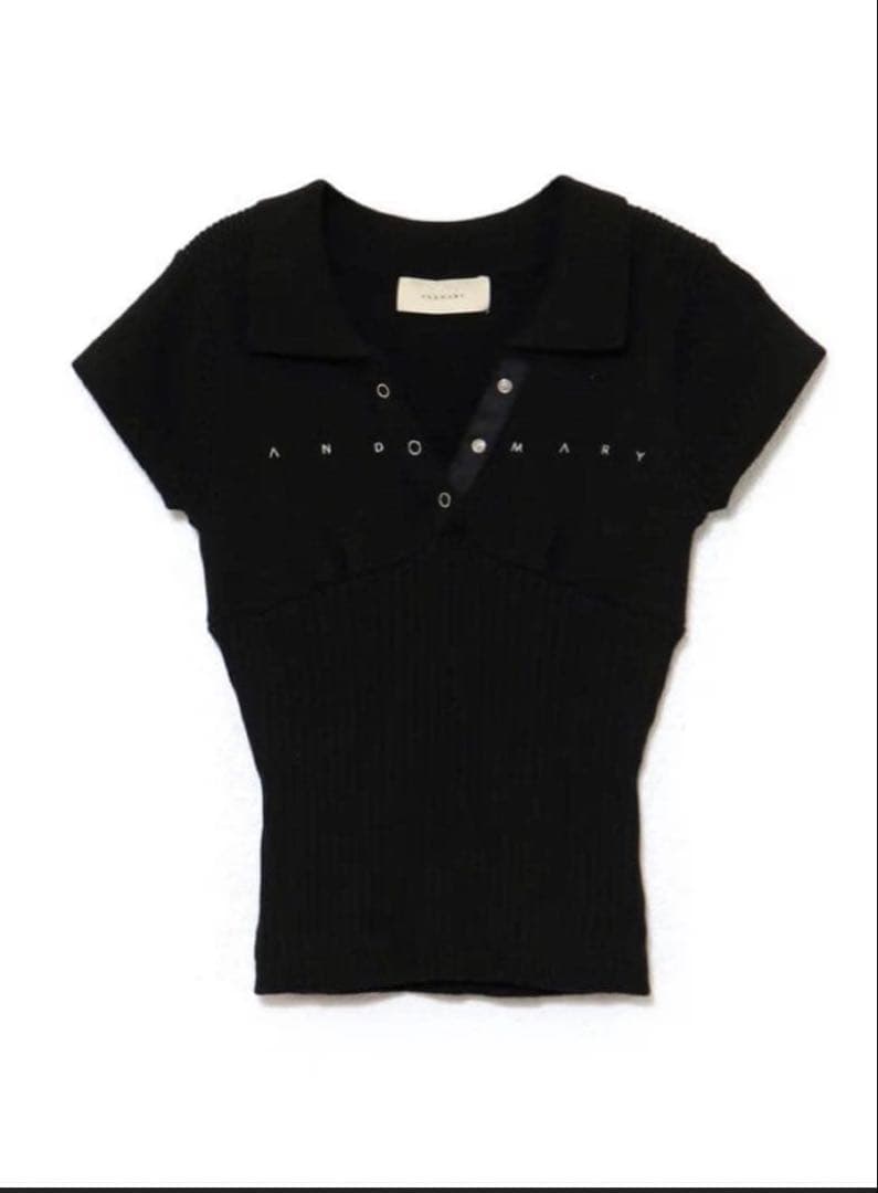 andmary Lindsay logo tops black ※早い者勝ち