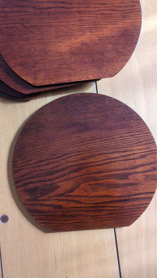 半月盆　木製ラウンドプレート 5枚セット 特典付き お盆 36cm トレー 半月膳 半月盆 木製 同色5枚セット