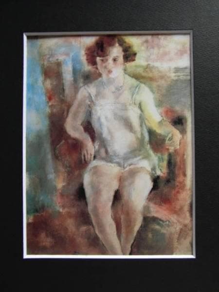 ジュル・パスキン、マリエッタの肖像、希少な画集より、新品高級額装付