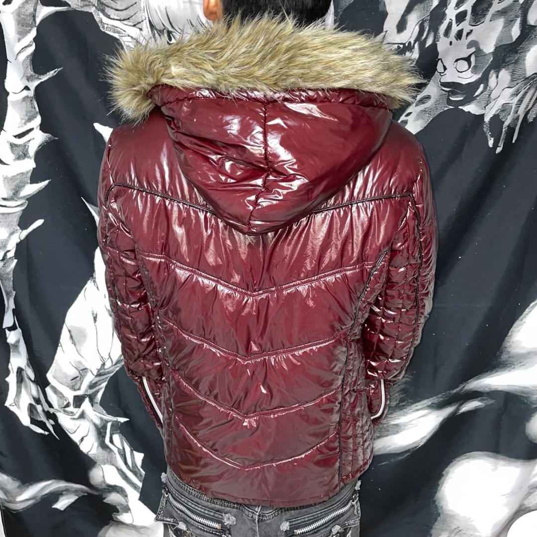 ファー付きジャケット 紫 y2k お兄系 平成