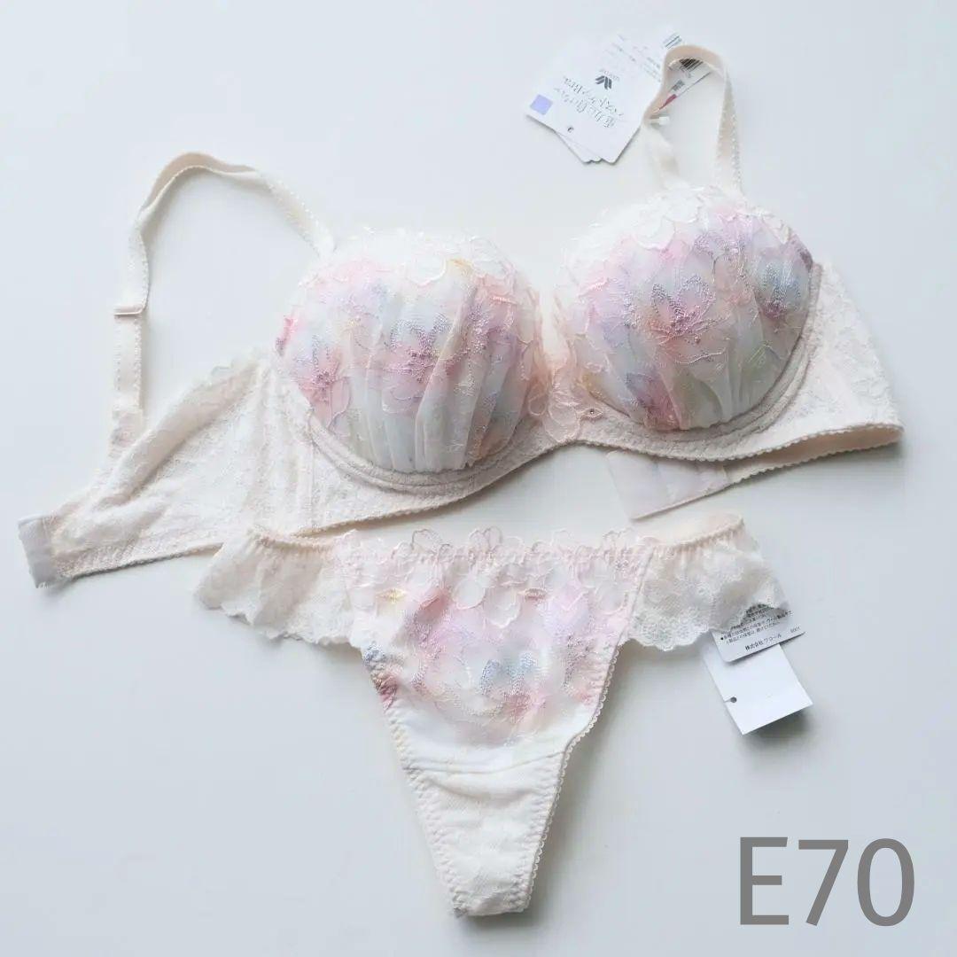 パルファージュ33S♪ブラE70&ショーツ ソング ラメ 白 ワコール 新品