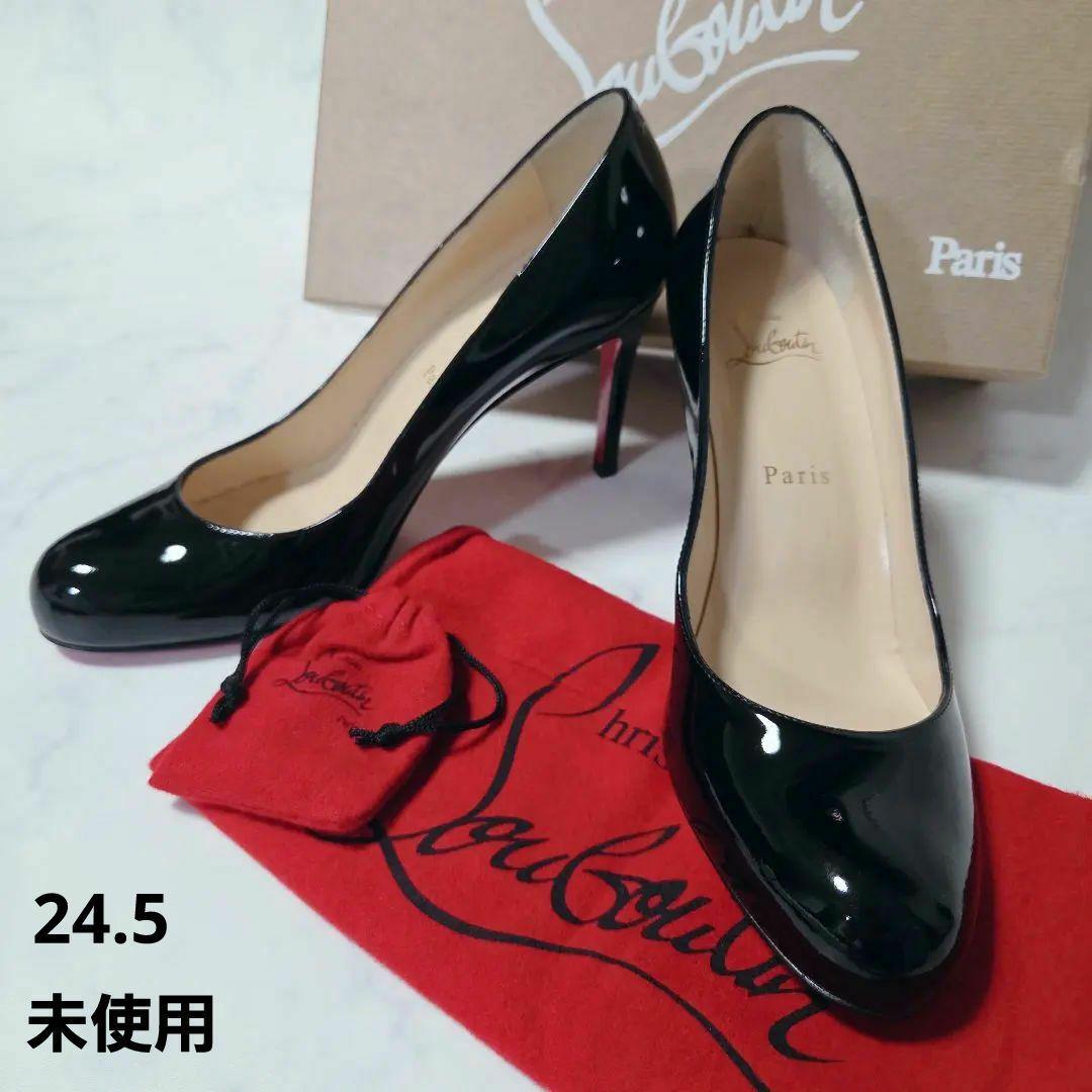 未使用✨クリスチャンルブタン パテントレザー パンプス ヒール 37.5