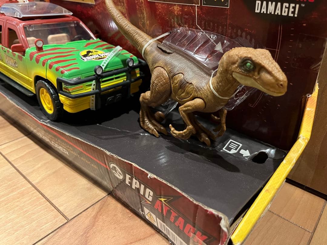 マテル ジュラシックワールド ツアービークル ヴェロキラプトル 恐竜