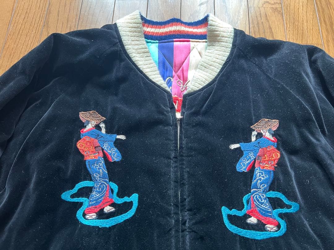 港商 スカジャン 佐渡島 希少 特大 2007年 舞妓 - メルカリ