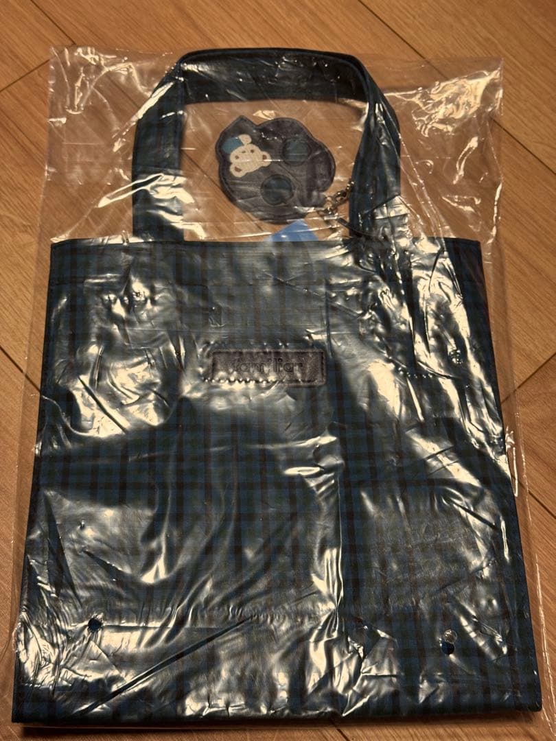 新品未使用タグ付き　ファミリア　familiar 縦型トートバッグ　小　青系