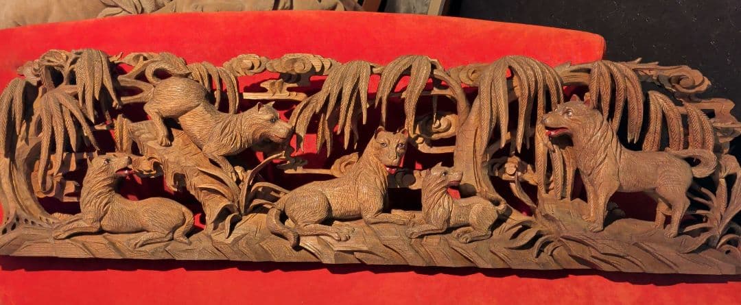 彫刻 木彫 欄間 だんじり 山車 神社仏閣 犬 動物 和柄 - メルカリ