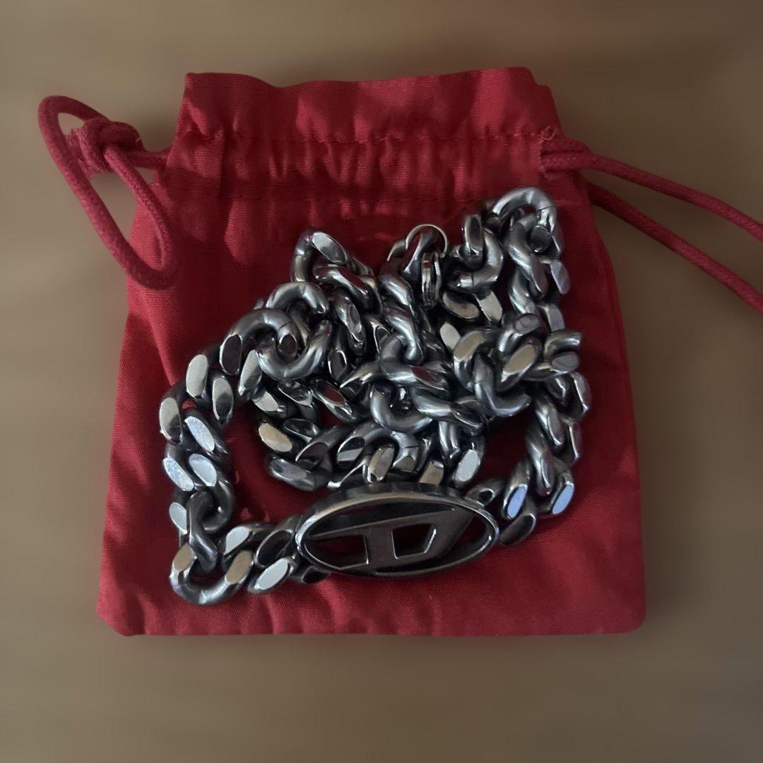 り*ご様 タイムセールやってます シルバー チェーンネックレス 収納袋付きDIE り*ご様 タイムセールやってます シルバー チェーンネックレス 収納袋