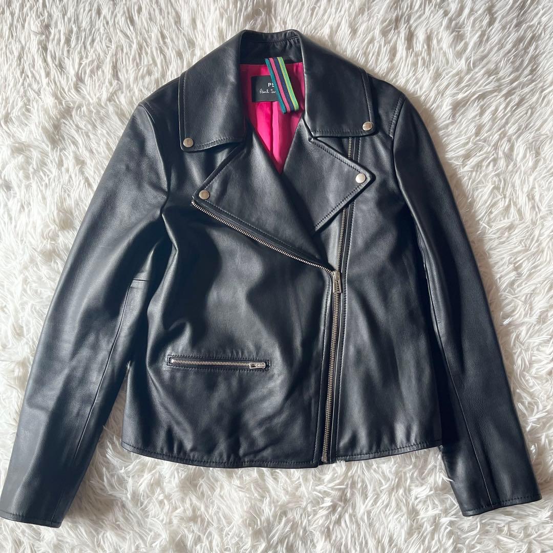 極美品✨ PS Paul Smith レザージャケット ラムレザー ダブル 38