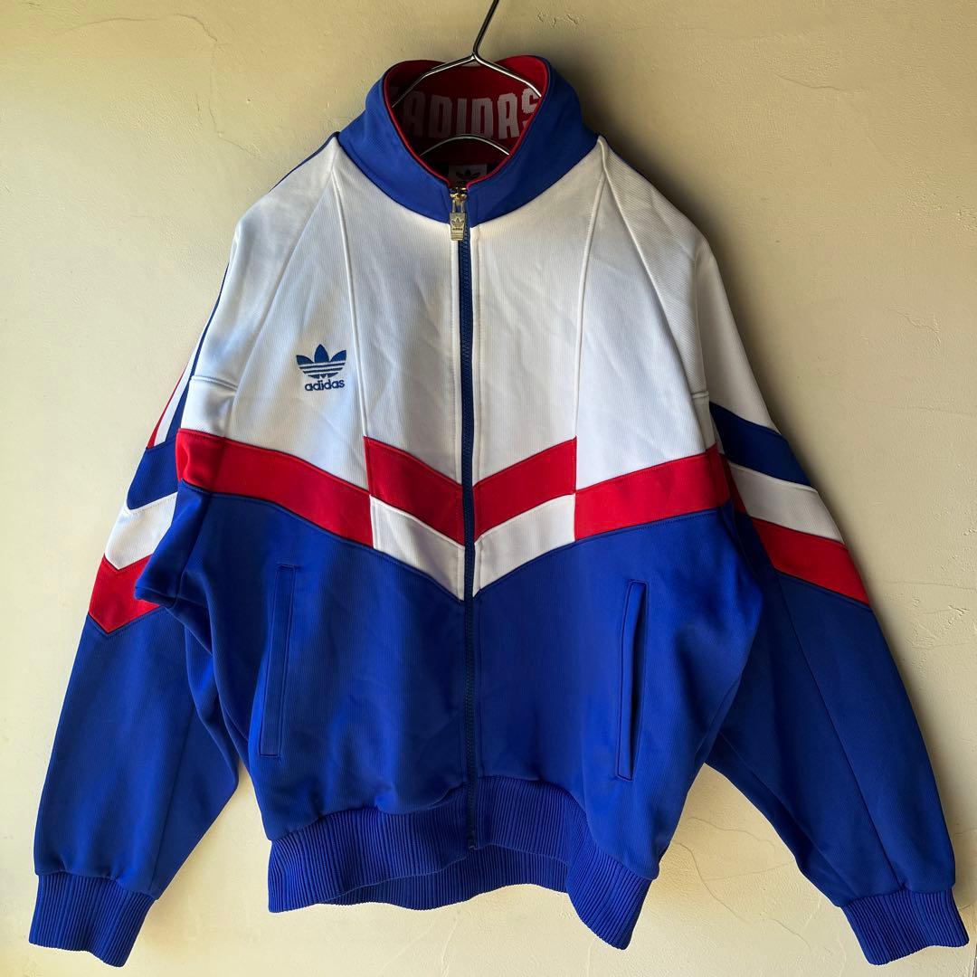 90s adidas アディダス トレフォイル ジャージ トリコロール L - メルカリ