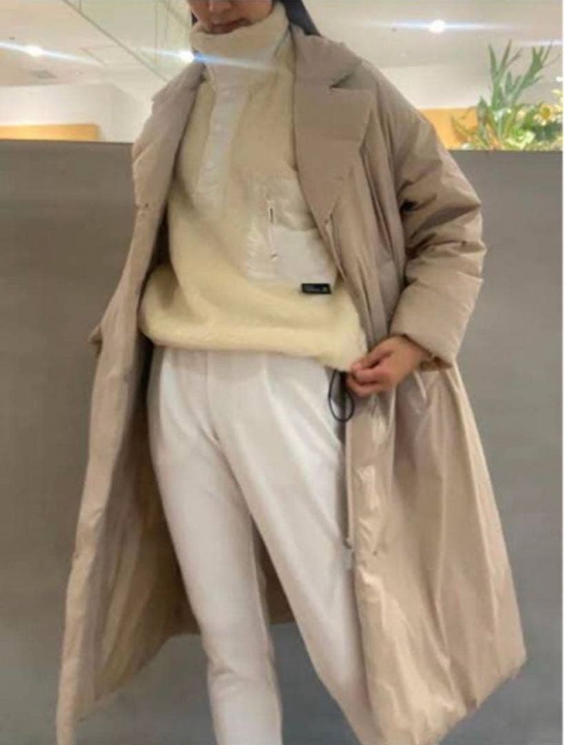 ダンスキン ハイロフトダウンコートMサイズ サンドベージュ - メルカリ