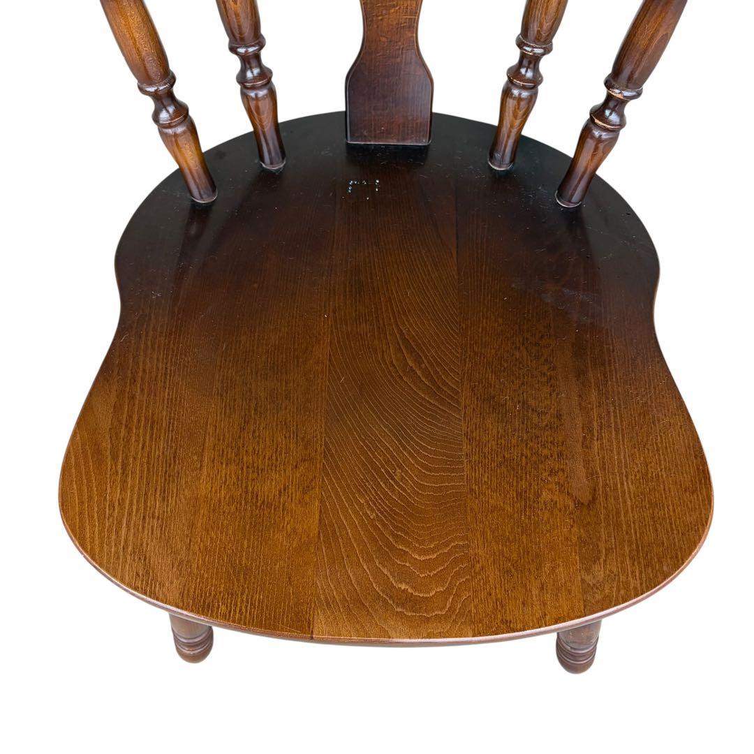 極美品】飛騨産業 キツツキマーク ウィンザーチェア 椅子 2脚セット③