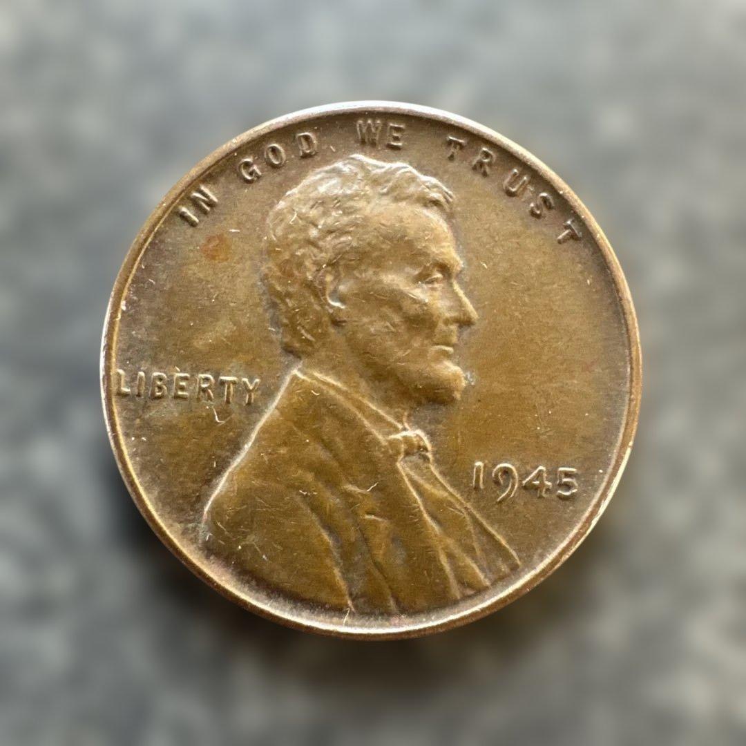 1945年 アメリカ 1セント　ミントマークなし