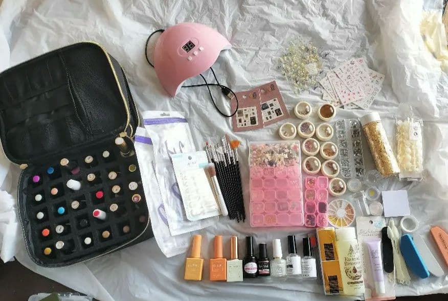 【100点超】セルフネイル フルセット/ジェル35色・バッグ・ライト付