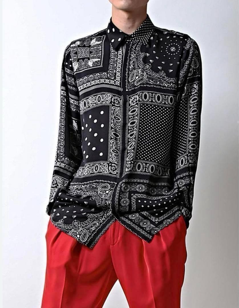 新品 GalaabenD 山下智久着用 デシンパッチワークバンダナプリントシャツ GalaabenD - 【山下智久 着用】 デシンパッチワークバンダナプリント