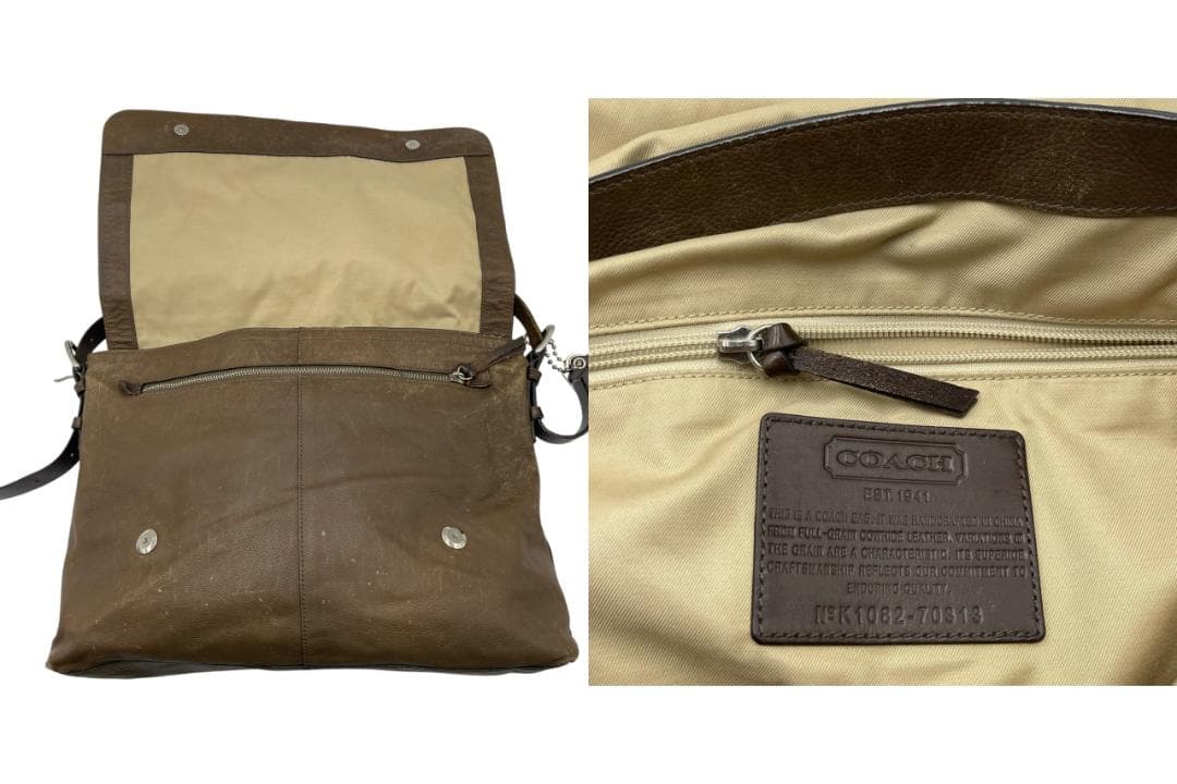 COACH/コーチ レザー トンプソン メッセンジャーバッグ ショルダー