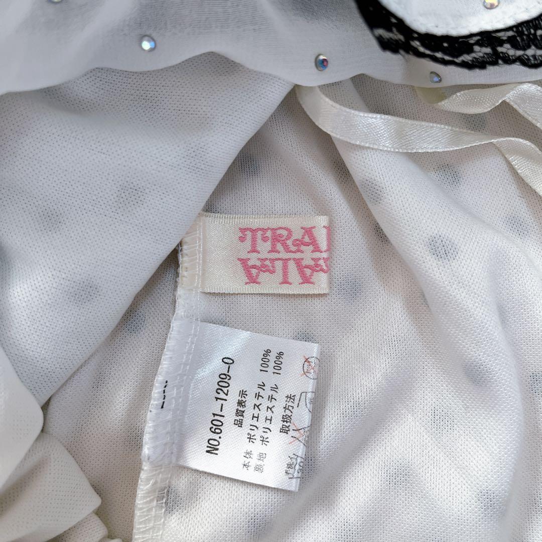 トゥララ ホワイトリボン レースフリルドット柄 キャミソール リズリサ