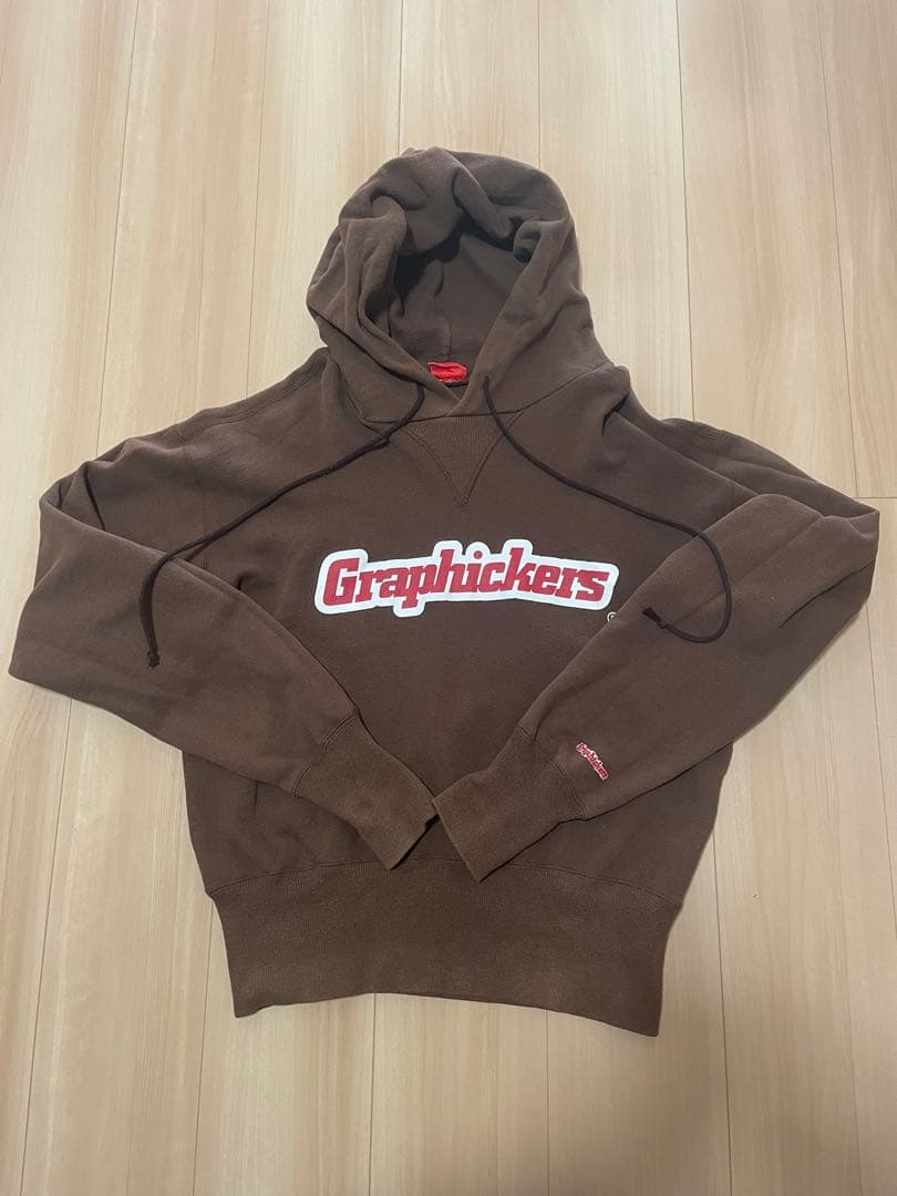 【希少】90s 立花ハジメ GRAPHICKERS ロゴパーカー　Lサイズ