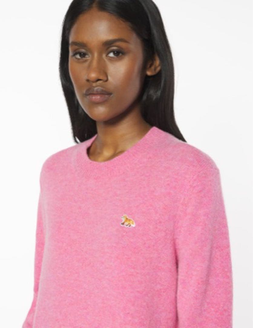 新品 MAISON KITSUNE S メゾンキツネウールセーター ピンク