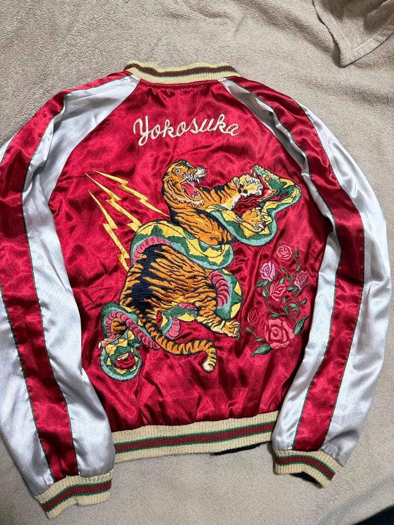 ２面用 テーラー東洋 虎蛇 日本限定 スカジャン vintage サテン USA