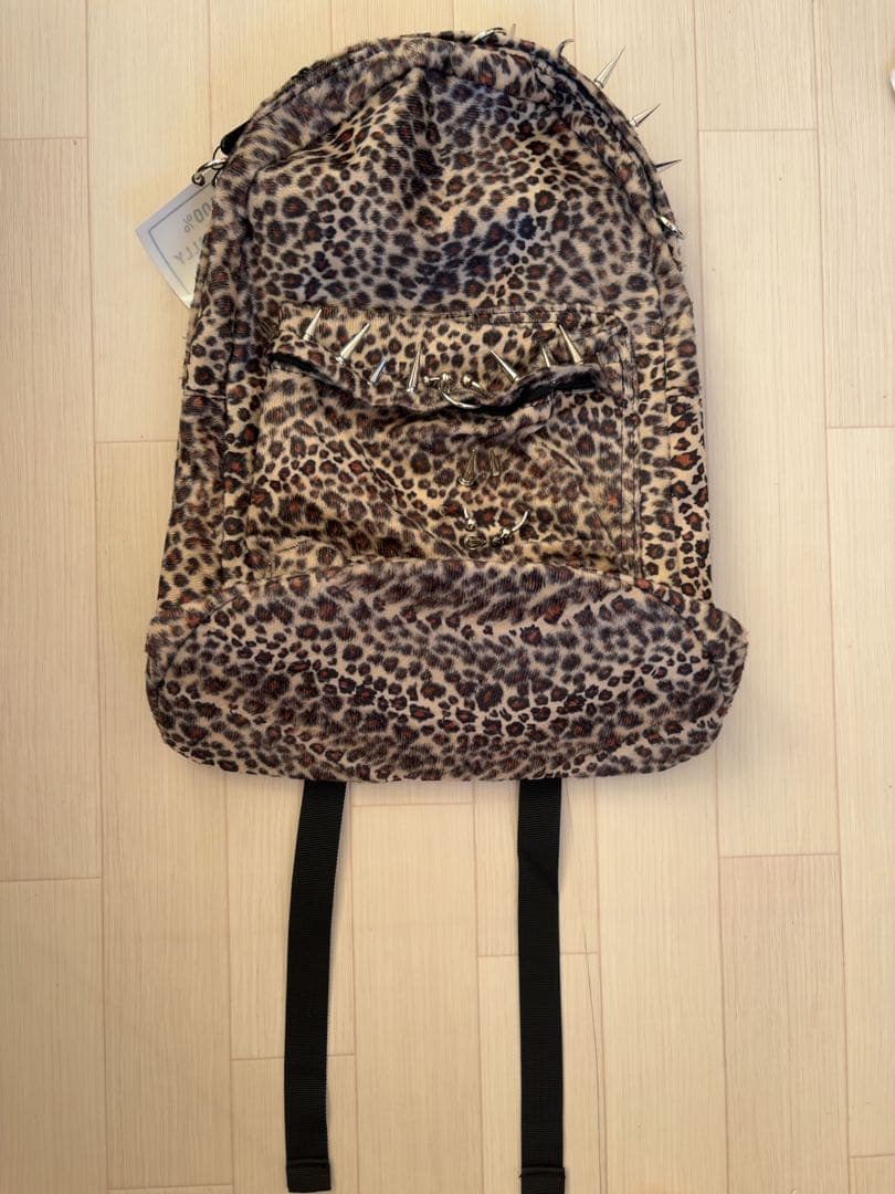 ヒョウ柄 スタッズ バックパック リュック y2k archive レオパード