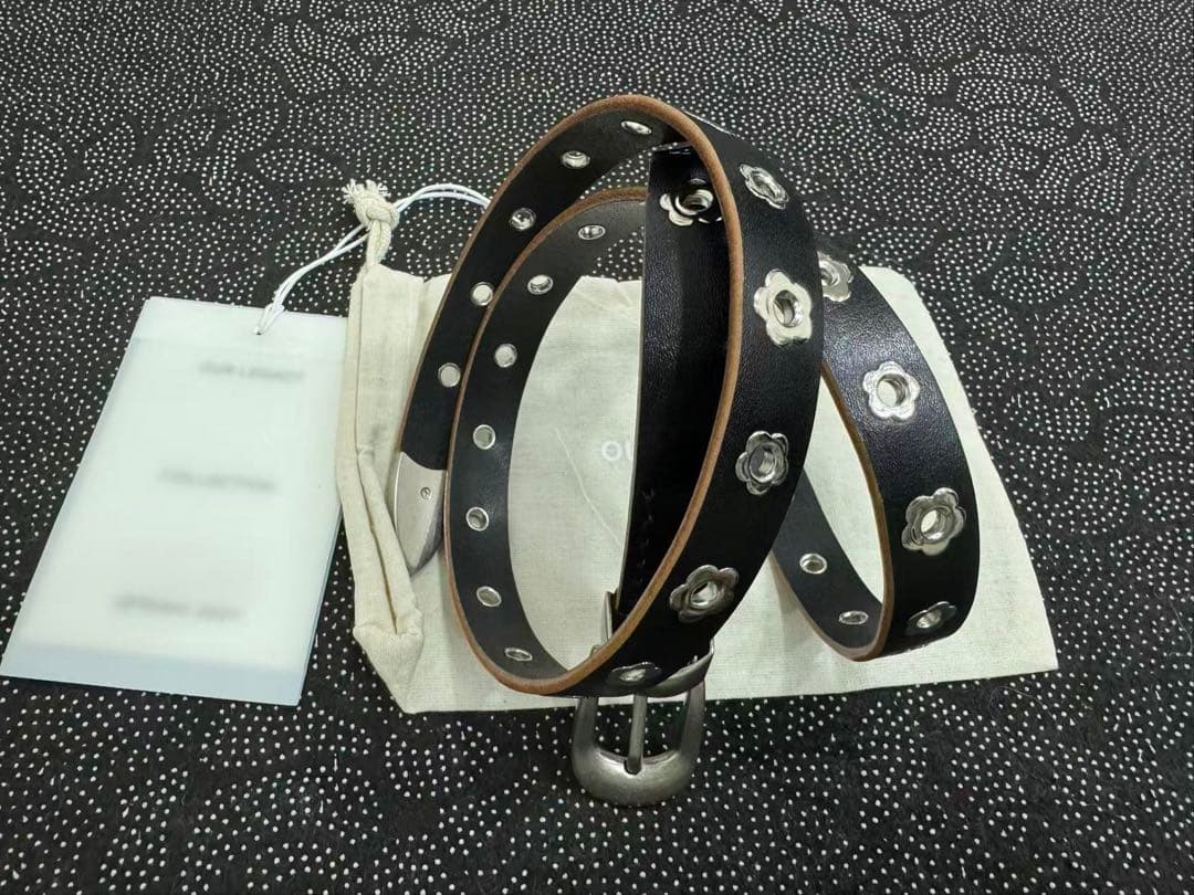 Our Legacy 2cm ベルト 90cm 私たちのレガシー ベルト 2CM ブラック レザー