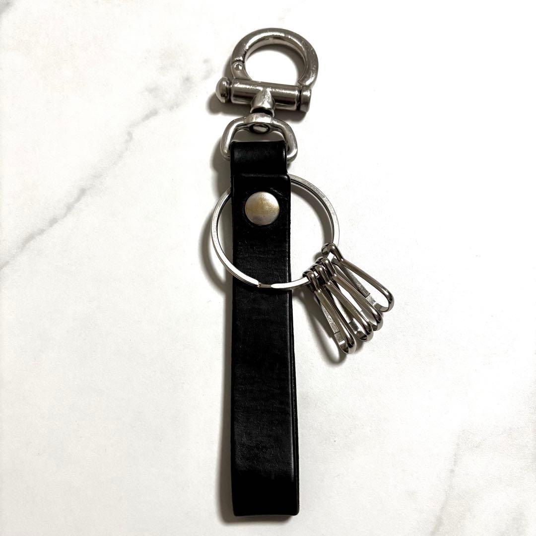 Hender Scheme レザー キーホルダー キーリング ブラック - メルカリ