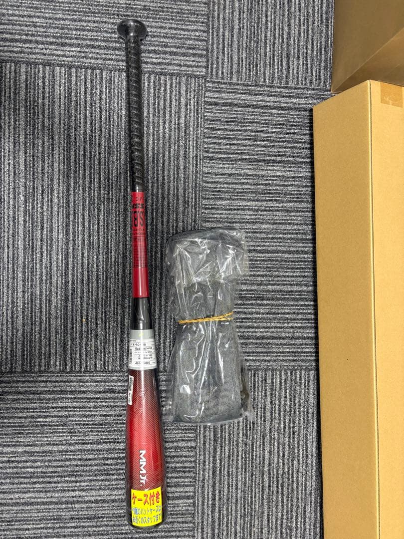 軟式少年野球用 MMJR トップ 軟式バット 80cm ブラック×レッド