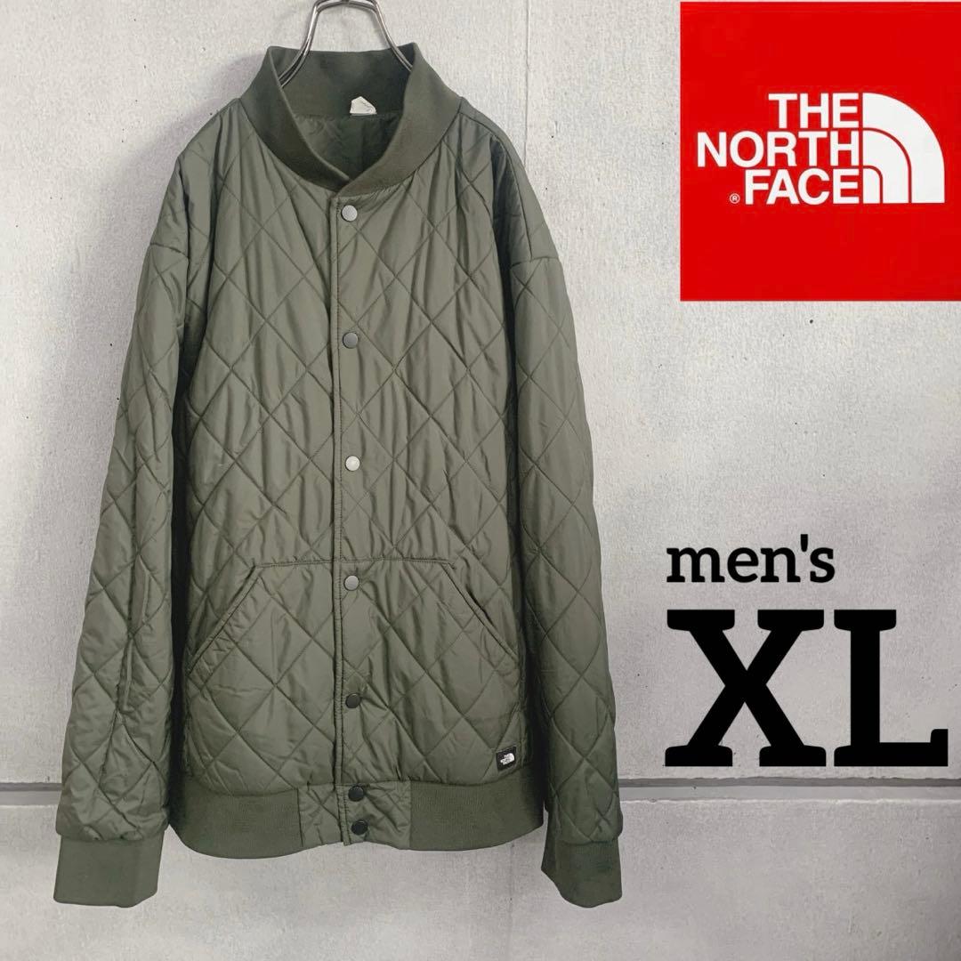 ノースフェイス　キルティングジャケット　カーキ　メンズXL