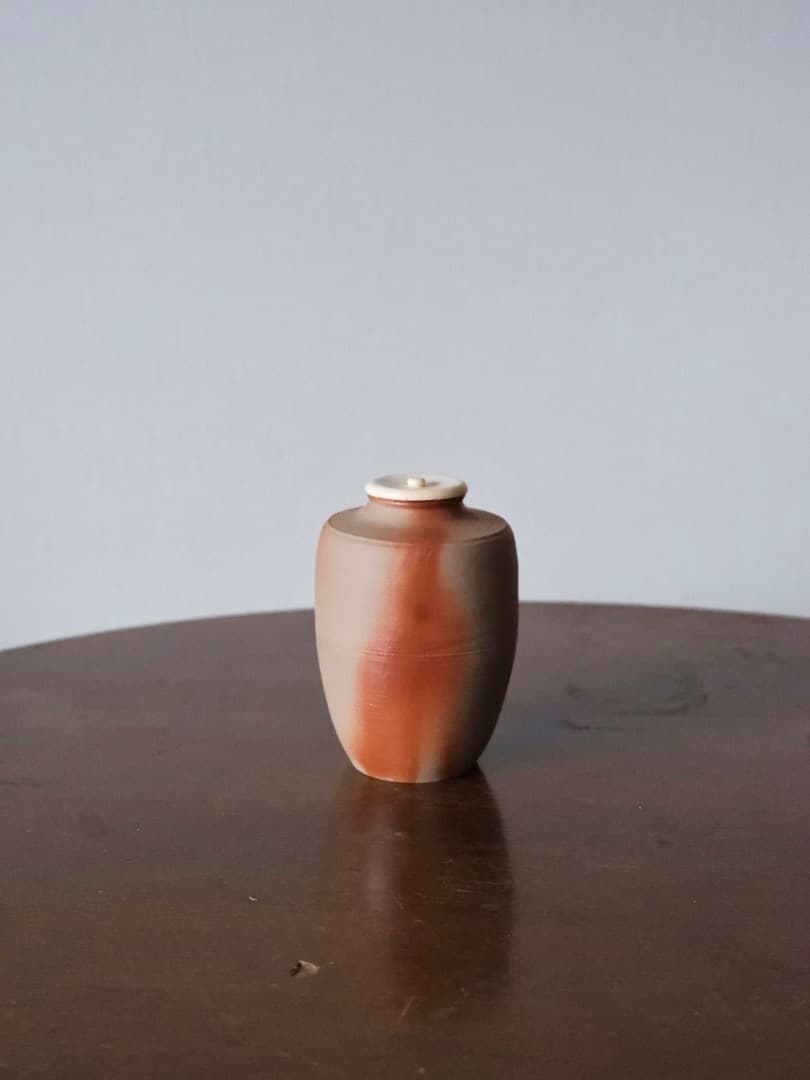 木村陶峰 備前焼 肩衝火襷茶入 茶器 仕覆付 箱付 Q2445 - メルカリ