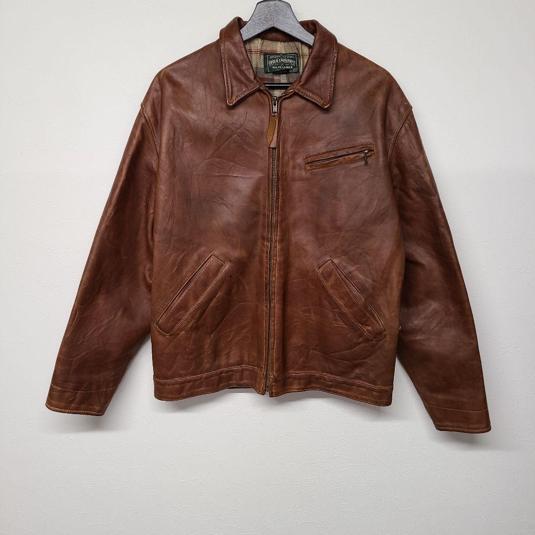80s USA製 ポロカントリー ポロカン ラルフローレン レザージャケット