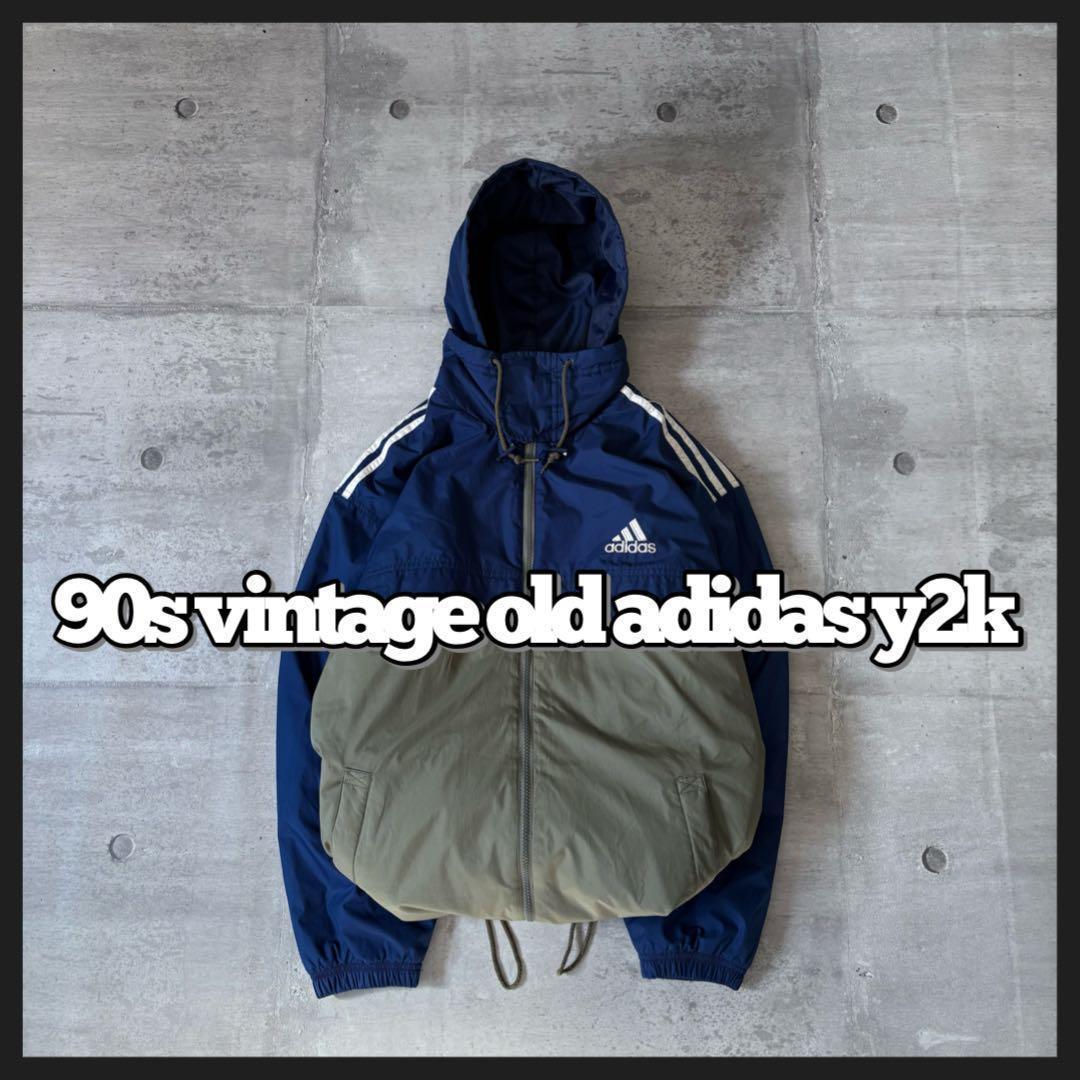 90s old adidas puffer jacket y2k ドローコード - メルカリ