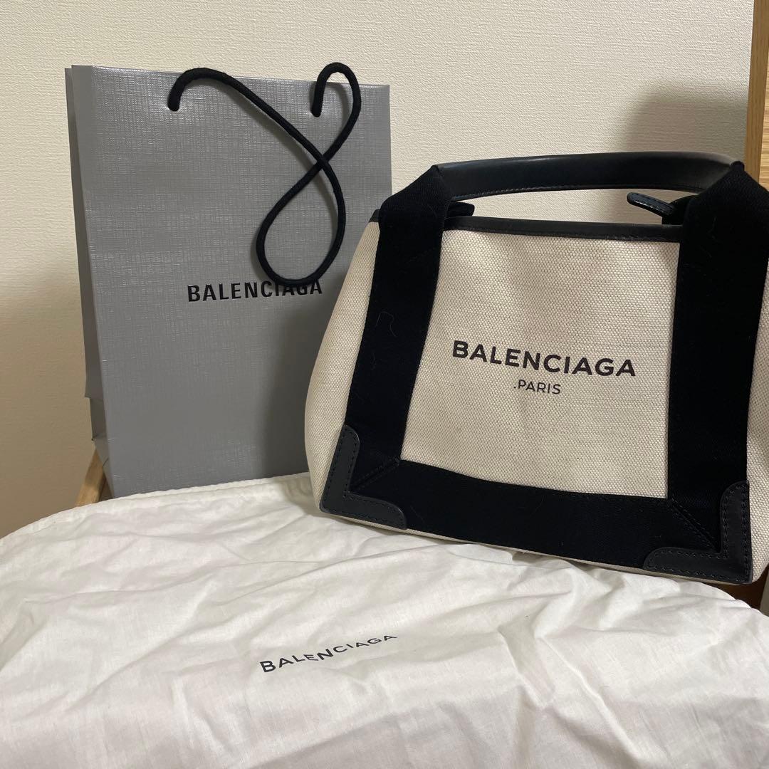 BALENCIAGA ネイビーカバス XS トートバッグ ショルダー 2WAY