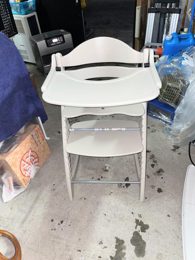 大和屋　すくすくチェアＧＬ5506　グレー 下段棚付き　中古美品