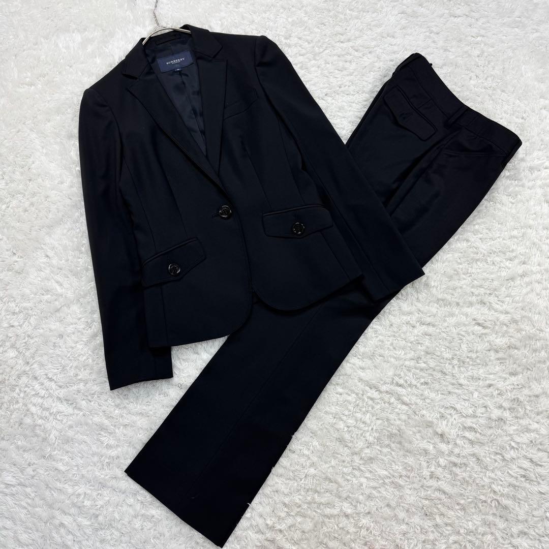 美品✨ バーバリーロンドン スーツ セットアップ パンツ 総裏 38 黒