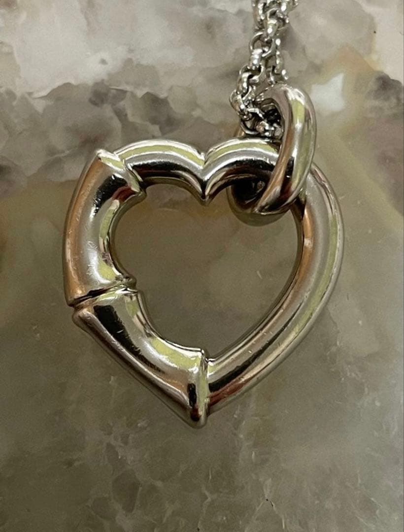 たくむ着用 シルバー925 ハートネックレス gucci